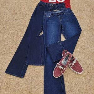 2 Pairs Women's Old Navy Sweetheart Boot Cut Jeans size 6Tall
